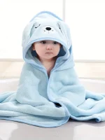 Baby Hooded Bath Towel Bathrobe - Image 2