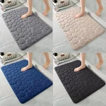 Bath Rug with Cobblestone Embossment