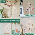 Christmas Decorations Birch Tree with LED Lights - Image 4