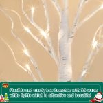 Christmas Decorations Birch Tree with LED Lights - Image 2