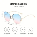 Fashion Sunglasses Women Metal Female - Image 2
