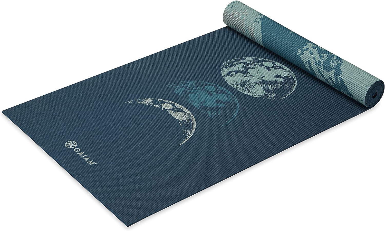 Gaiam-Premium-Yoga-Mat-6mm-Print-Lunar-Wave.jpg Gaiam Premium Yoga Mat 6mm Print - Image 1