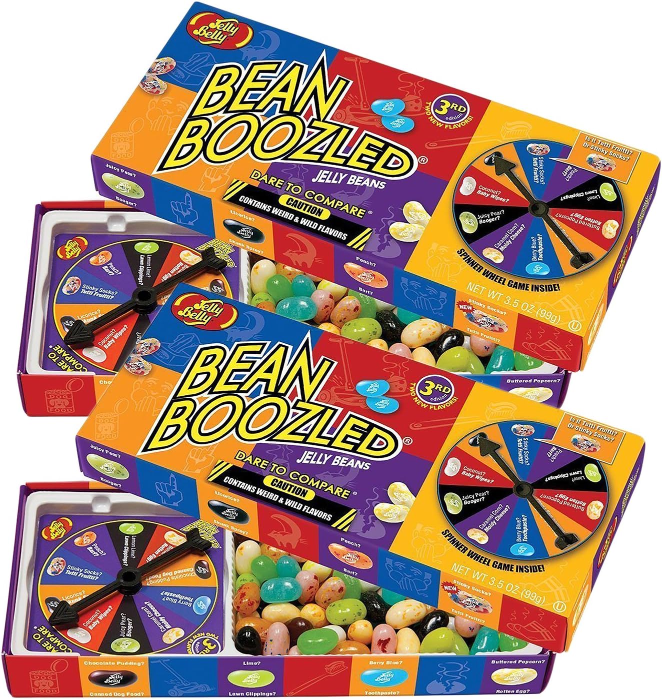 Jelly-Belly-BeanBoozled-Spinner-Jelly-Beans-Game-Gift-Box-3.5-oz-3rd-Edition-with-New-Flavors-Stinky-Socks-Lawn-Clippings-2-Pack-Assorted.jpg Jelly Belly Jelly Beans - Image 1