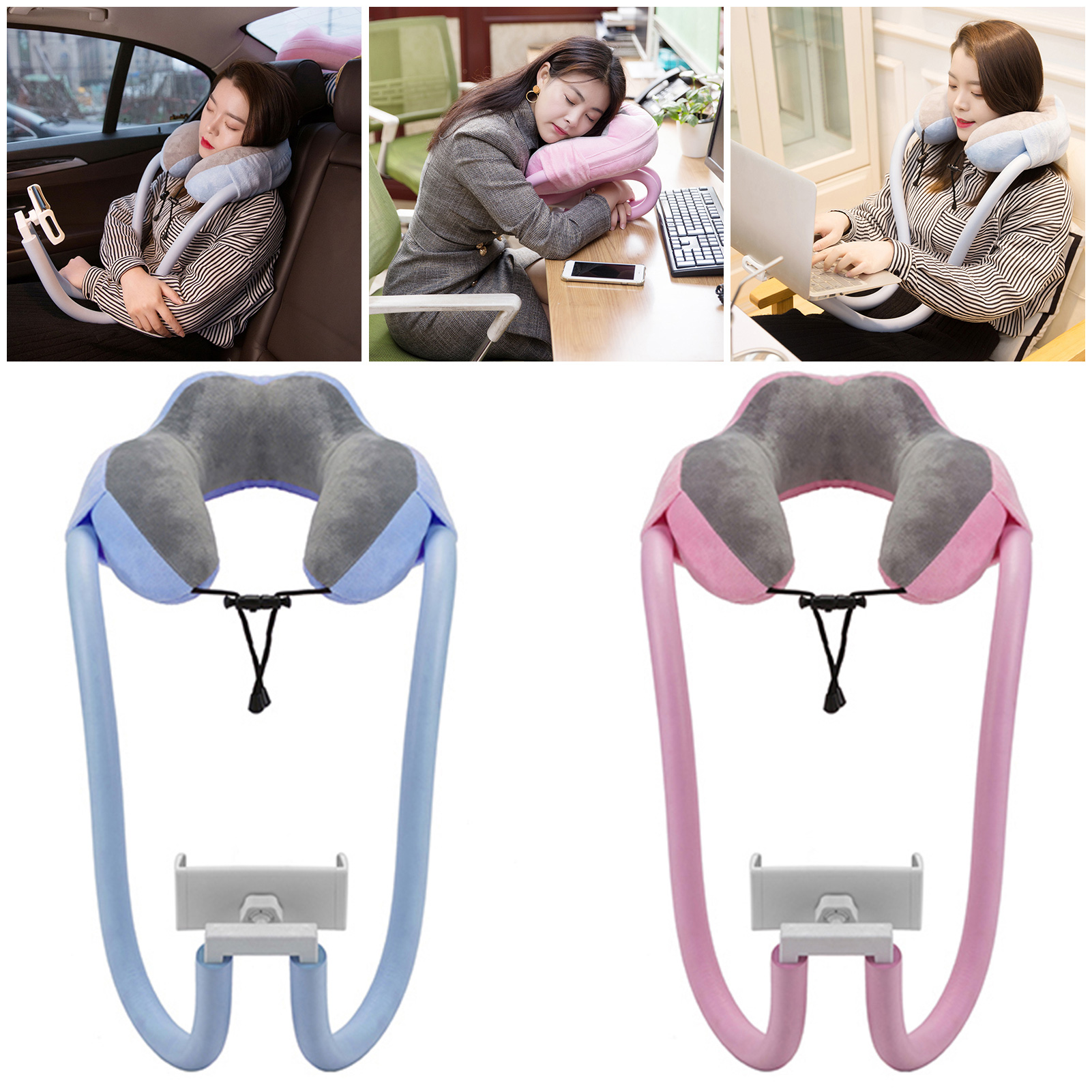 Pillow-Holder-for-Mobile-Phone-with-Lazy-Support.jpg Pillow Holder for Mobile Phone with Lazy Support - Image 1