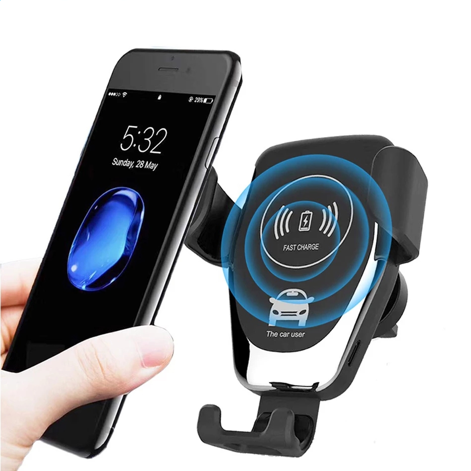 Qi-Gravity-Wireless-Car-Charger-10W-mAIN.jpg Car Wireless Charger Fast Qi Gravity Magnetic Wireless Car Charger - Image 1