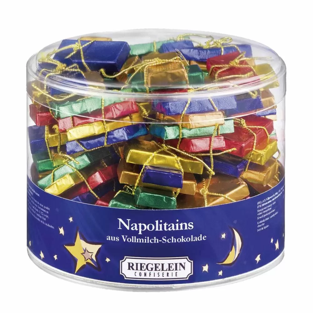 Riegelein-Milk-Chocolate-Napolitains-Drum-12.28g.webp Riegelein Chocolate Tree Decoration 12.28g - Image 1