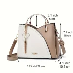 Satchel Bag Trendy Metal Tassel Decor Crossbody Bag
