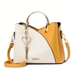 Satchel Bag Trendy Metal Tassel Decor Crossbody Bag - Image 2
