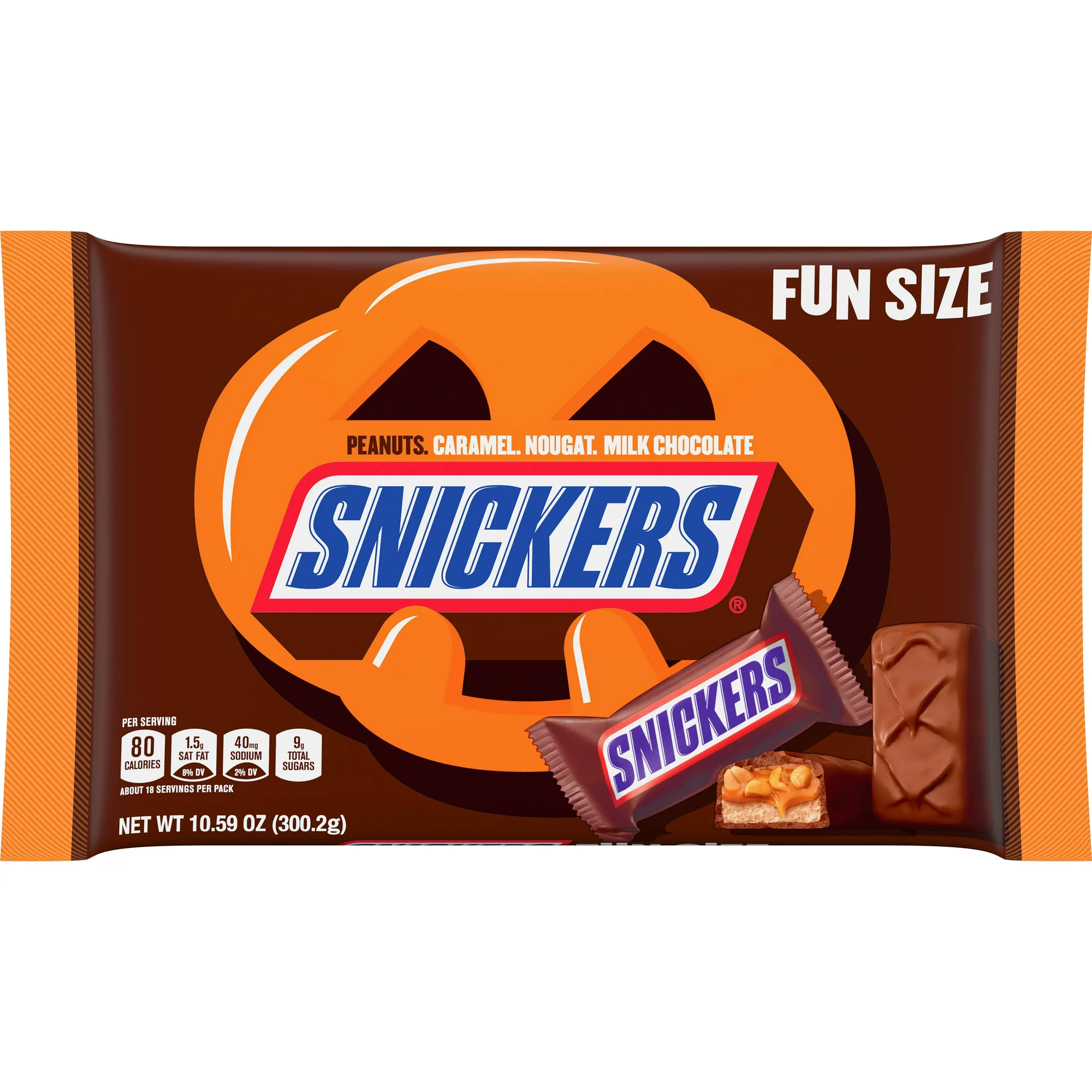 Snickers-Fun-Size-Halloween-Chocolate-Candy-Bars-10.59-oz-Bag.webp Snickers Fun Size Halloween Chocolate - Image 1