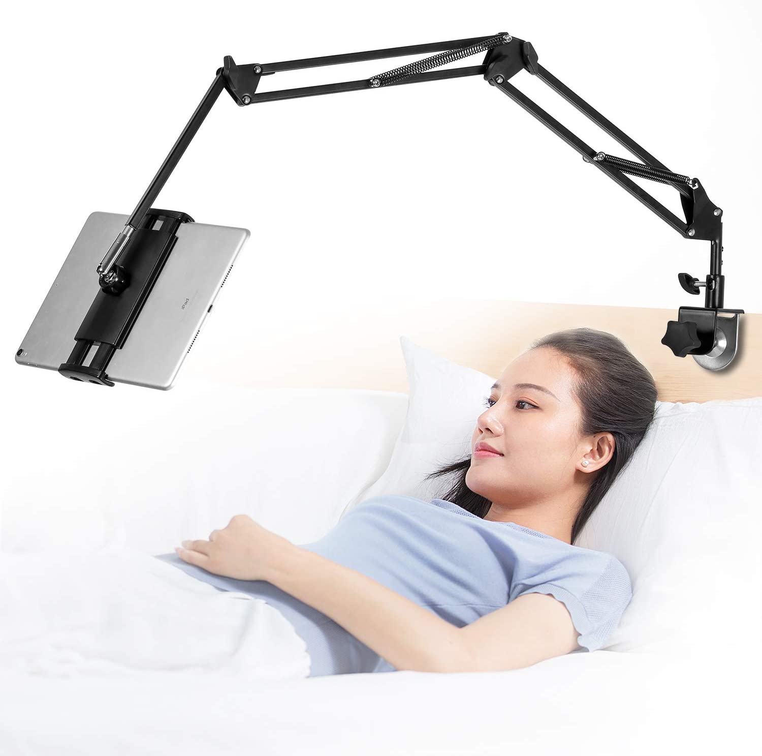 Tablet-Holder-for-Bed-Adjustable-Flexible-Arm-Tablets-Mount.jpg Tablet Holder for Bed Adjustable Flexible Arm Tablets Mount - Image 1