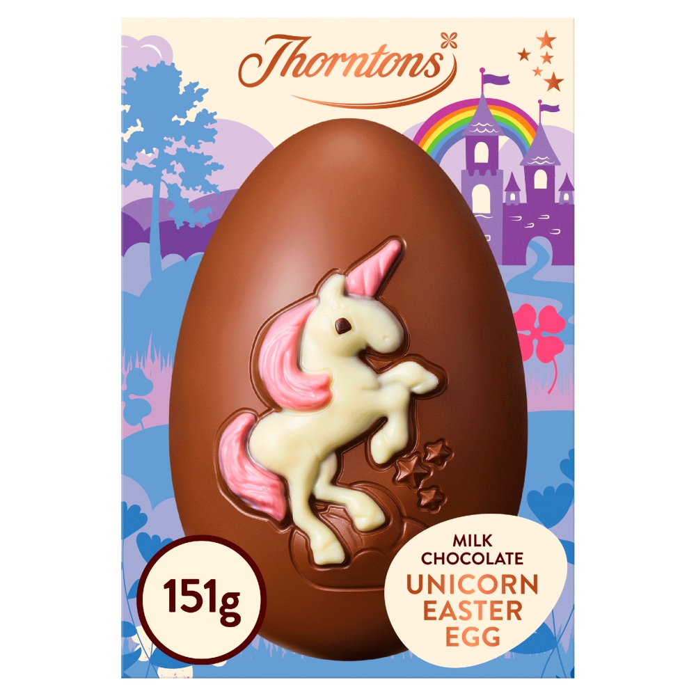 Thorntons-Unicorn-Milk-Chocolate-Easter-Egg-151g.webp Thorntons Unicorn Milk Chocolate Easter Egg 151g - Image 1