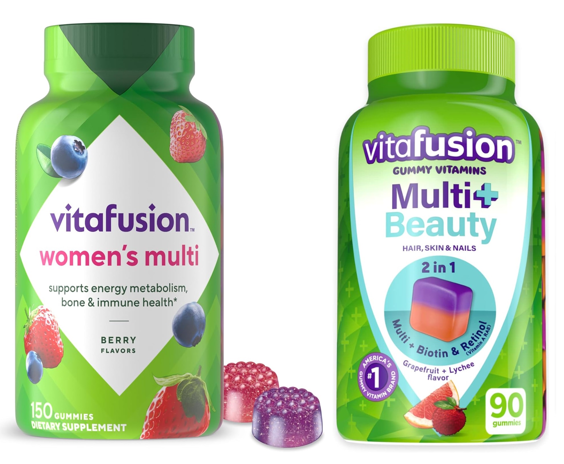 Vitafusion-Multivitamin-Gummies-and-Vitafusion-Multivitamin-Plus-Beauty.jpg Vitafusion Multivitamin Gummies - Image 1