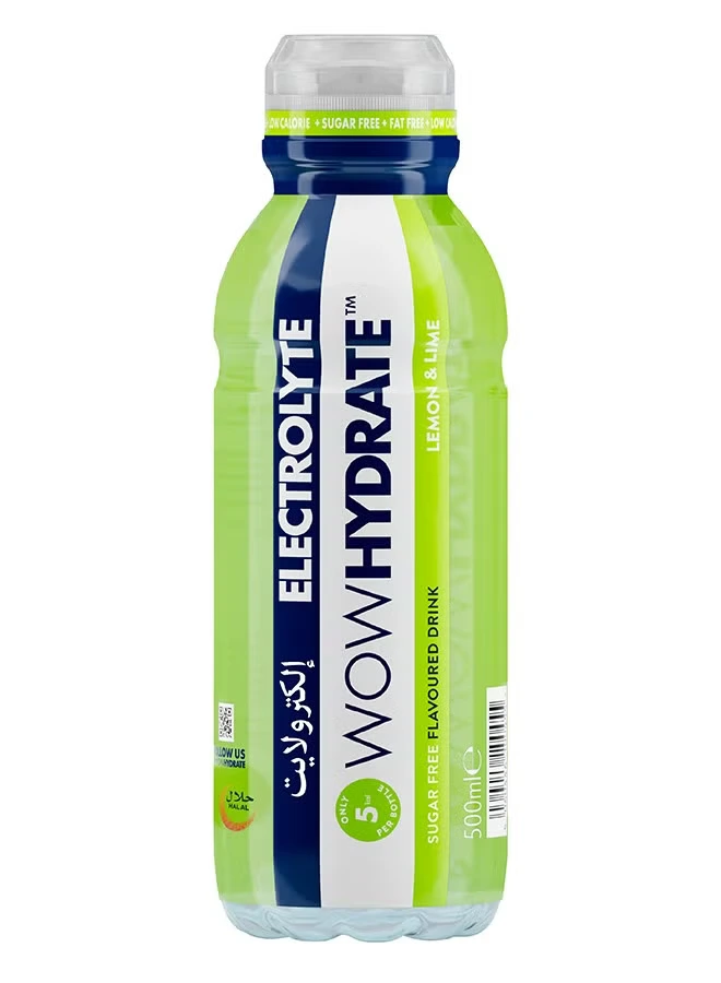 WOW-Hydrate-Electrolyte-Vitamin-Water-Lemon-Lime-500ml.webp WOW Hydrate Electrolyte & Vitamin Water Lemon & Lime 500ml - Image 1