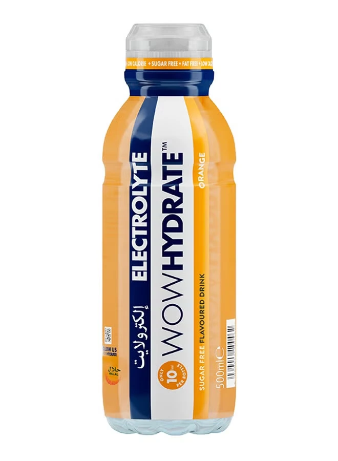 WOW-Hydrate-Electrolyte-Vitamin-Water-Orange-500ml.webp WOW Hydrate Electrolyte & Vitamin Water Orange 500ml - Image 1
