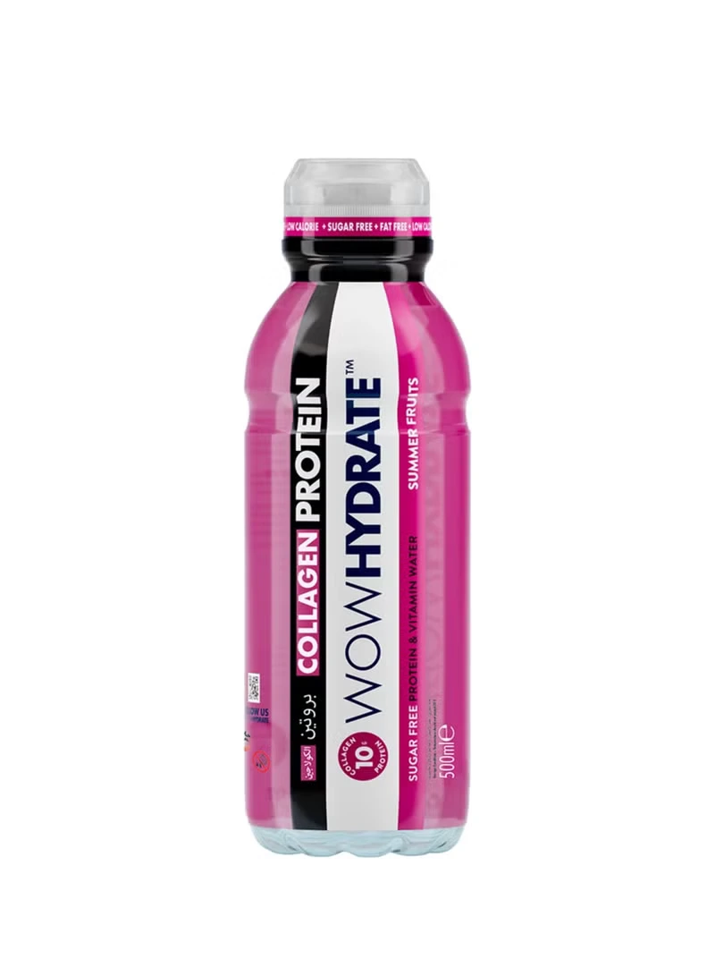 WOW-Hydrate-Protein-Water-Summer-Fruits-500ml-–-10g-Collagen-Protein.webp WOW Hydrate Protein Water Summer Fruits 500ml - Image 1