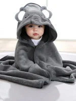Baby Hooded Bath Towel Bathrobe - Image 4