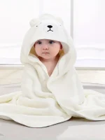 Baby Hooded Bath Towel Bathrobe - Image 3