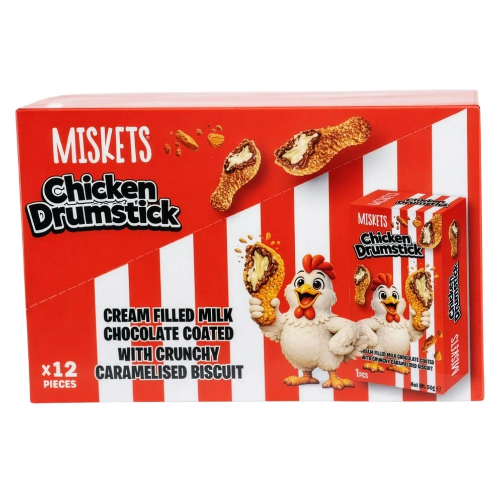Miskets Chicken Drumstick Chocolate Box 50g Miskets Chicken Drumstick Chocolate Box 50g