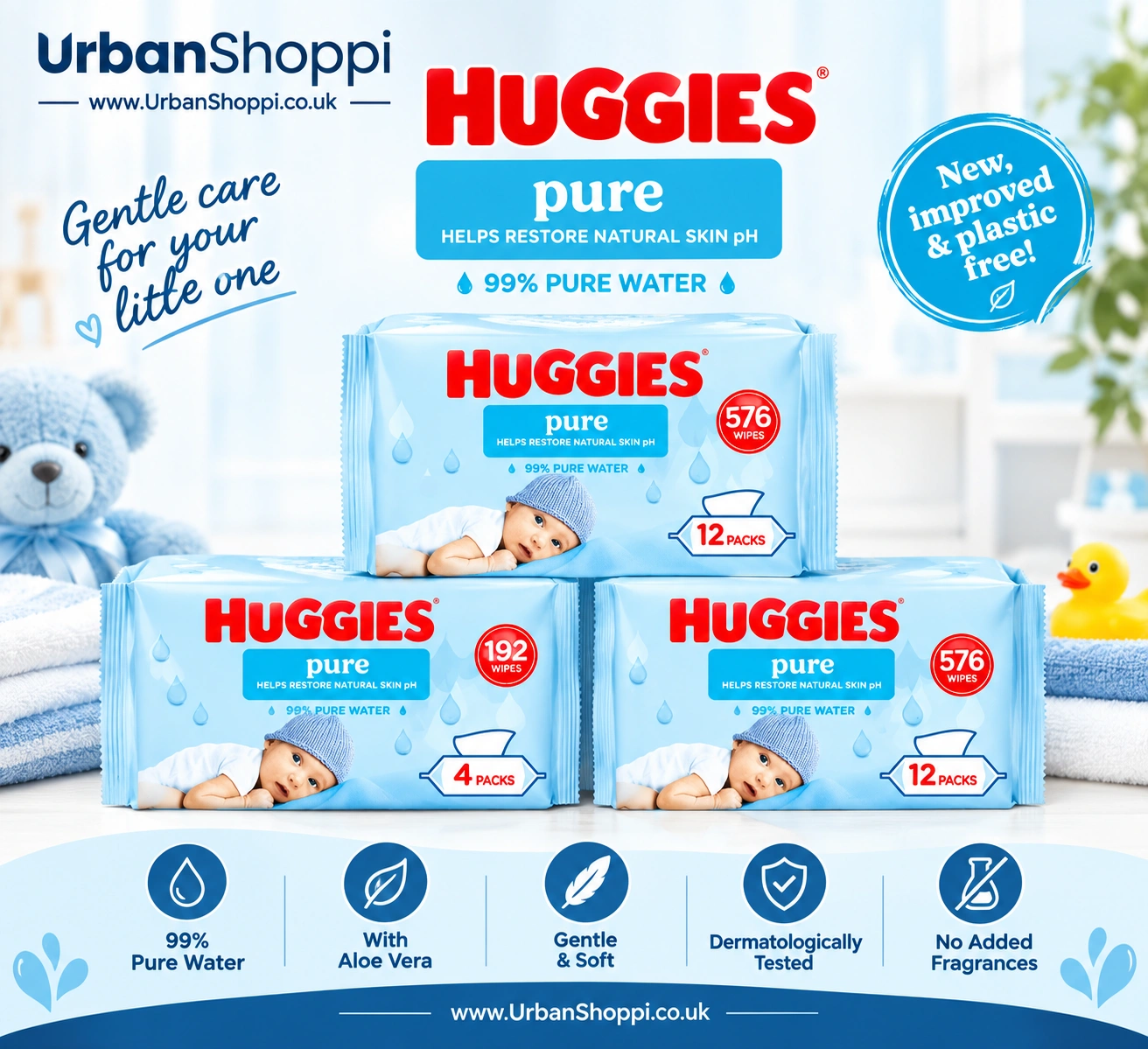 Huggies Pure Baby Wipes Huggies Pure Baby Wipes