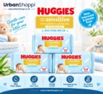 Huggies Sensitive Baby Wipes - Huggies Pure Extra Care Sensitive Plastic Free Baby Wipes
