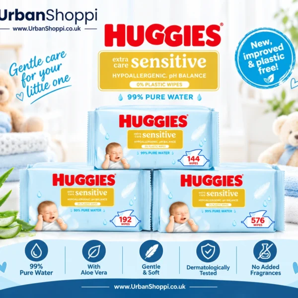 Huggies Sensitive Baby Wipes - Huggies Pure Extra Care Sensitive Plastic Free Baby Wipes
