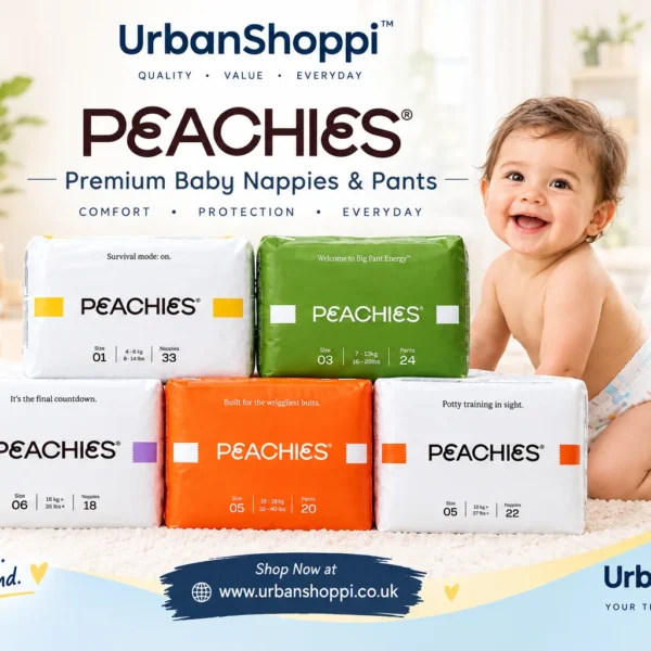 Peachies Premium Pants & Nappies – Sizes 01–06 | 4–18kg